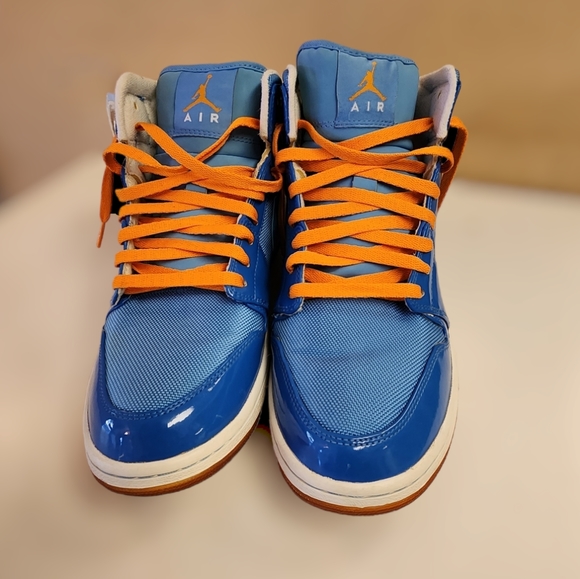 NIKE JORDAN 1 RETRO PHAT YEAR OF THE DRAGON MID ITALY BLUE VIVID ORANGE MENS 13 - Picture 7 of 14